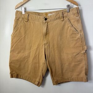Carhartt Rugged Flex Relaxed Fit Work Short Canvas Utility Hickory 36 X 10